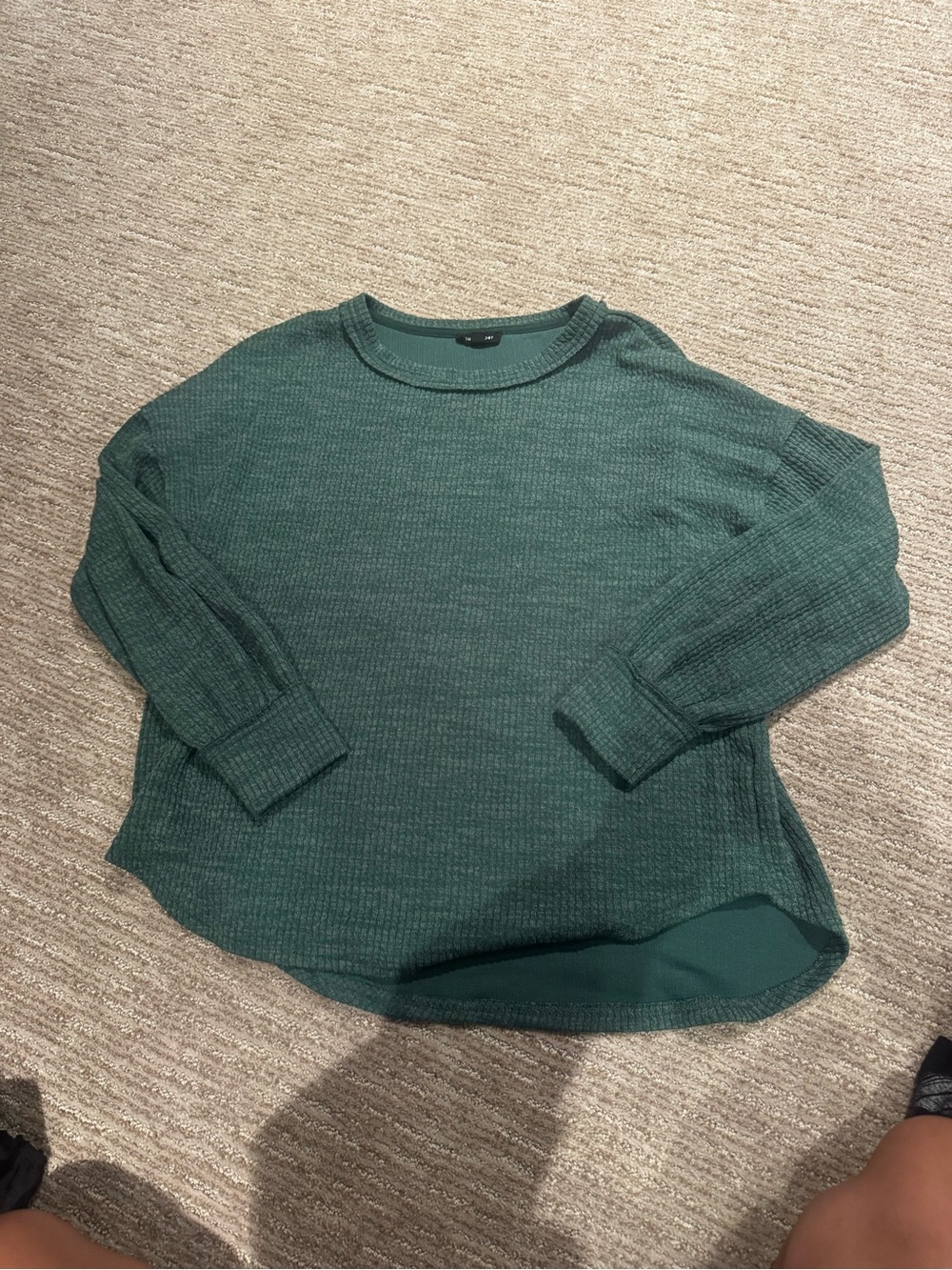 Blu Pepper Forest Green Knit Crewneck Sweater